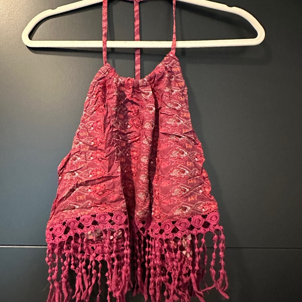 Nectar Clothing tank top with fringe detail